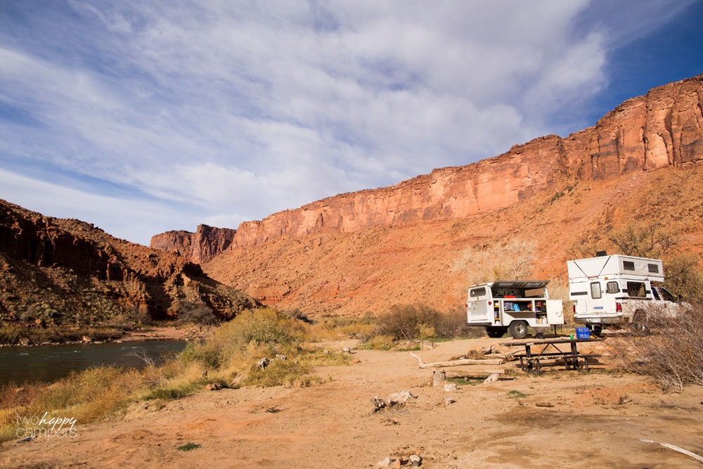 Big Bend Campground On The Colorado River In Moab Utah Two Happy Campers