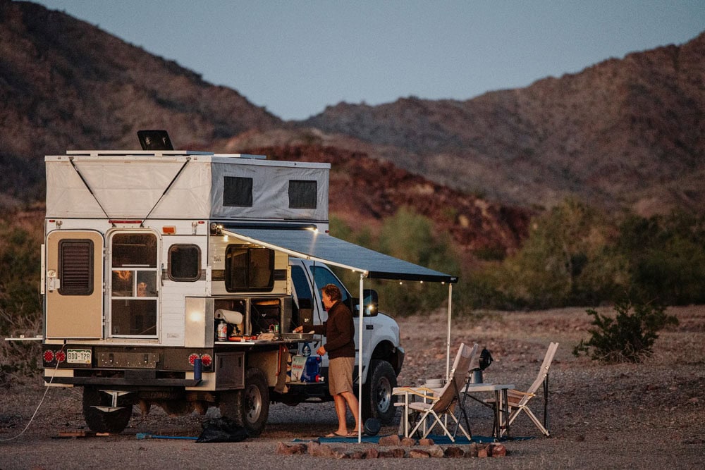 Easy off-grid meals for truck camper living