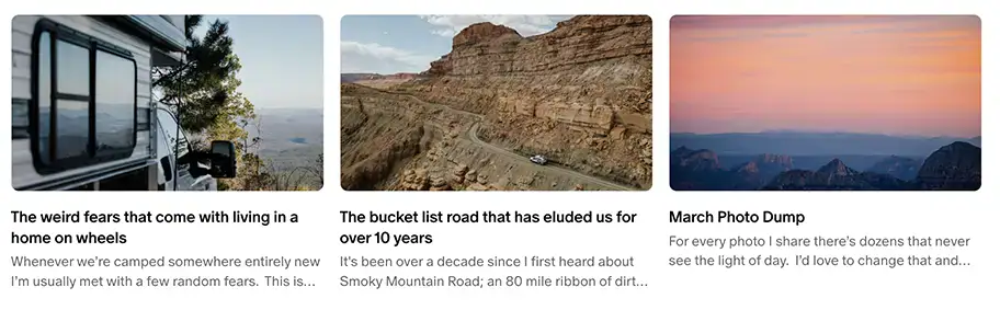 Four Wheel Camper off-grid boondocking, overlanding vehicle parked on cliff edge overlooking landscape.